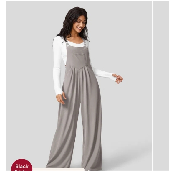 NWT || HALARA || size XL jumpsuit, pantsuit, wide legged, gray, one piece, baggy - Picture 2 of 11